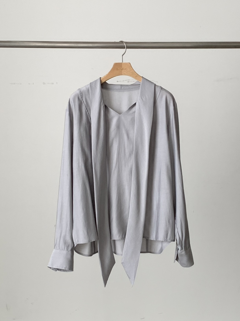 SENDTWO韓國直郵女士新品推薦熱賣26春夏職業時尚襯衫蕾絲衫SENDTWO襯衫/蕾絲衫圖色2