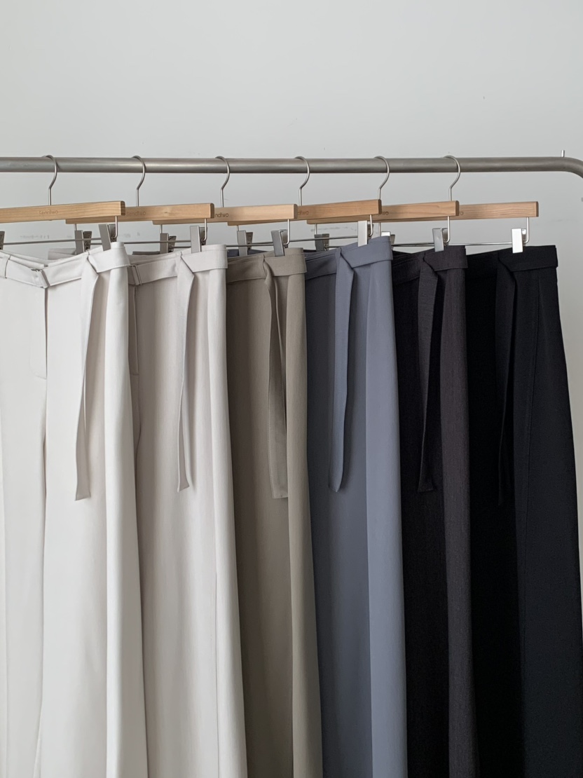 SENDTWO韓國直郵實拍女裝新品時尚職業26春夏休閑褲含腰帶SENDTWO休閑褲