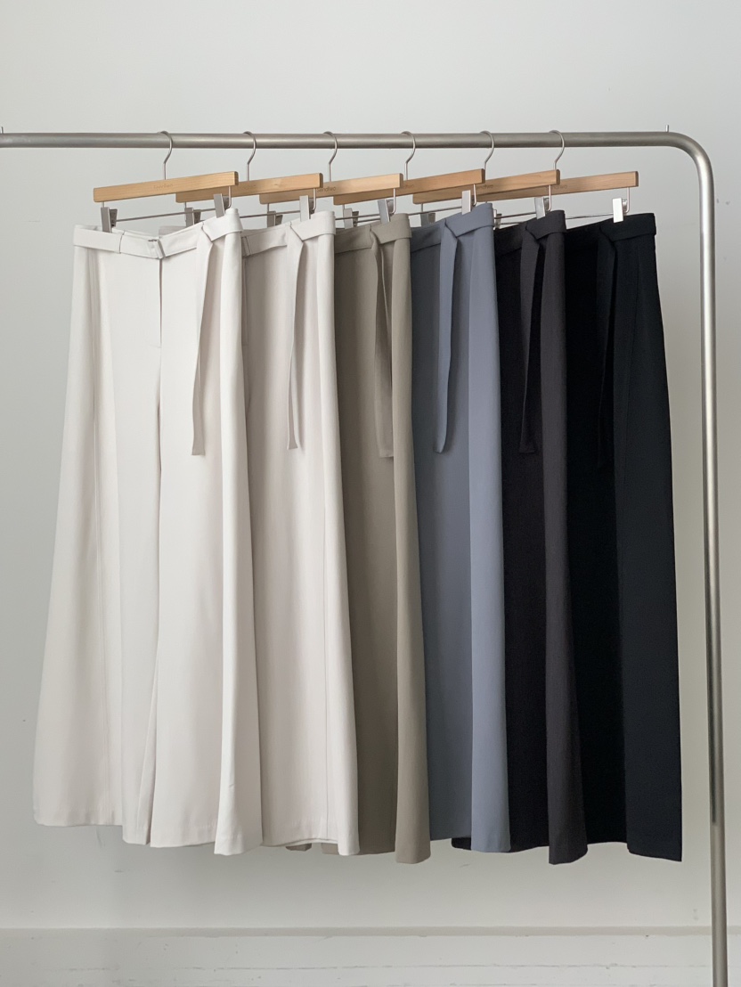 SENDTWO韓國直郵實拍女裝新品時尚職業26春夏休閑褲含腰帶SENDTWO休閑褲