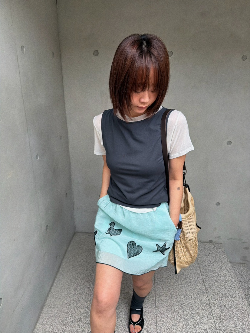 OLI SEOUL韓國直郵實拍女裝新品休閑職業推薦時尚26春夏短裙OLI SEOUL短裙