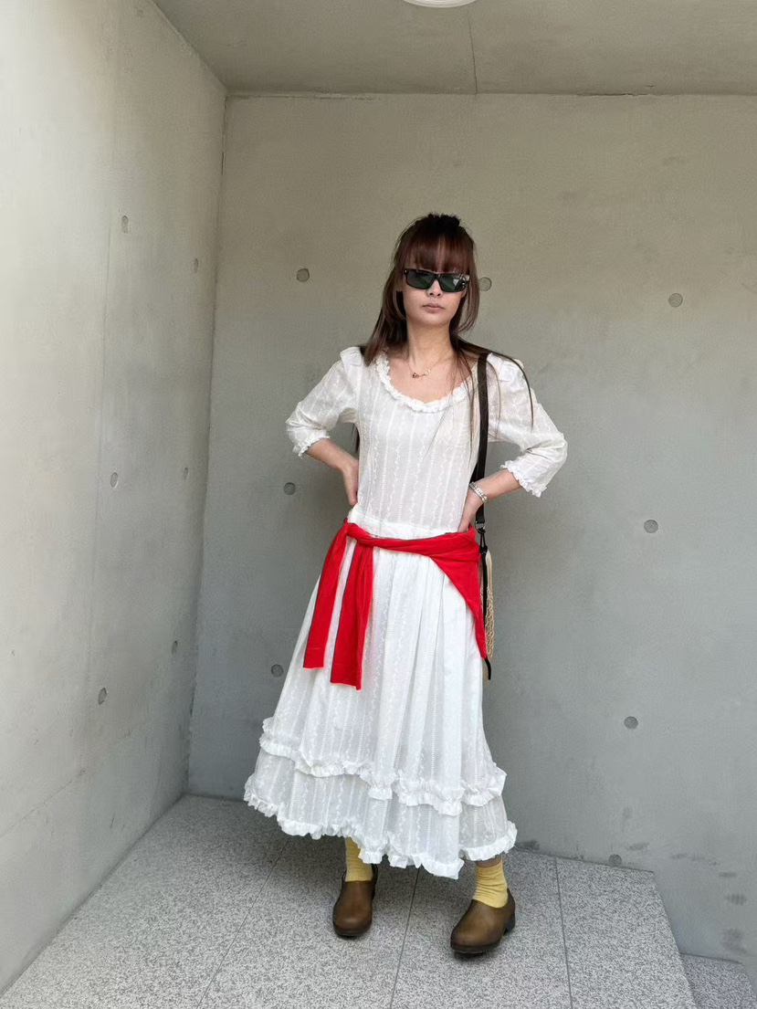 OLI SEOUL韓國東大門直郵女士新品休閑熱賣26春夏連衣裙羅紋OLI SEOUL連衣裙