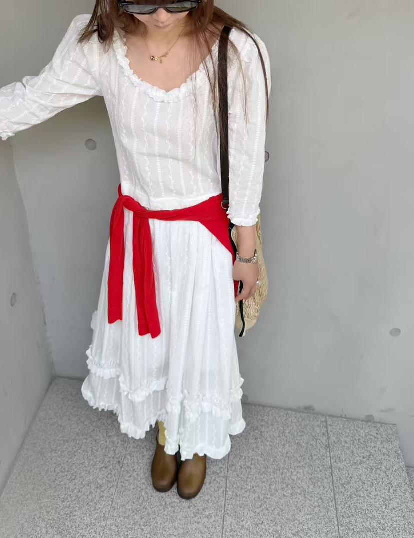 OLI SEOUL韓國東大門直郵女士新品休閑熱賣26春夏連衣裙羅紋OLI SEOUL連衣裙