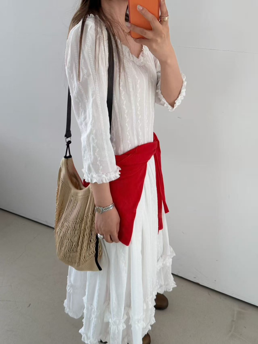 OLI SEOUL韓國東大門直郵女士新品休閑熱賣26春夏連衣裙羅紋OLI SEOUL連衣裙