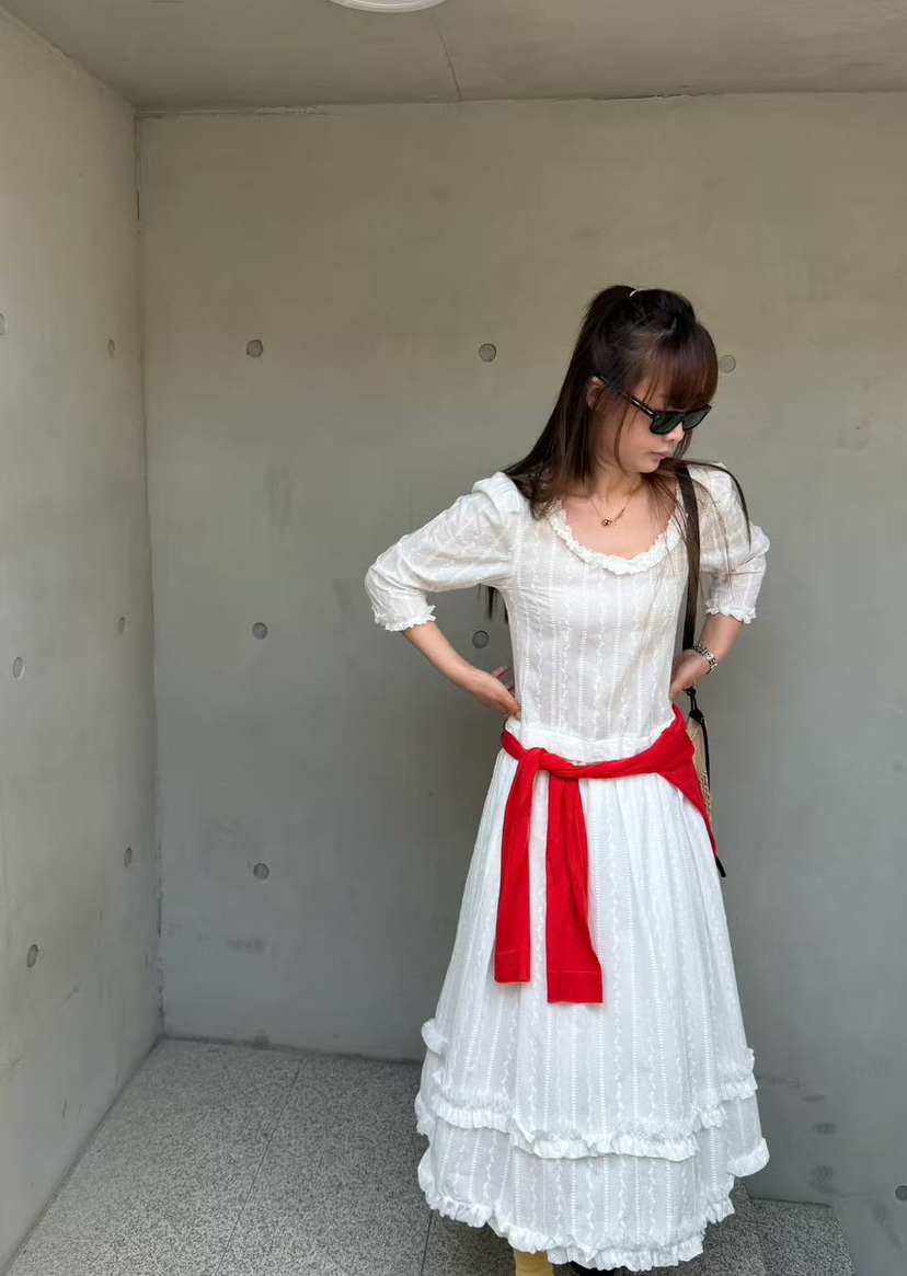 OLI SEOUL韓國東大門直郵女士新品休閑熱賣26春夏連衣裙羅紋OLI SEOUL連衣裙