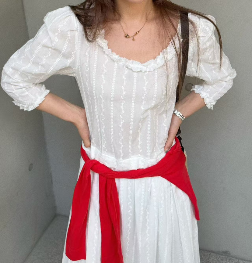 OLI SEOUL韓國東大門直郵女士新品休閑熱賣26春夏連衣裙羅紋OLI SEOUL連衣裙