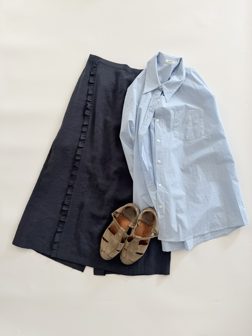 OLI SEOUL韓國直郵實拍女裝新品時尚職業推薦休閑26春夏長裙OLI SEOUL長裙