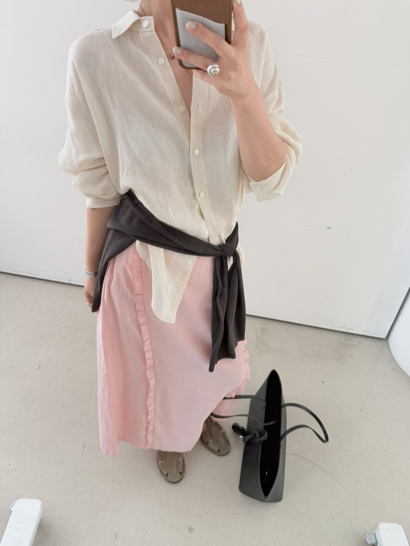 OLI SEOUL韓國直郵實拍女裝新品時尚職業推薦休閑26春夏長裙OLI SEOUL長裙