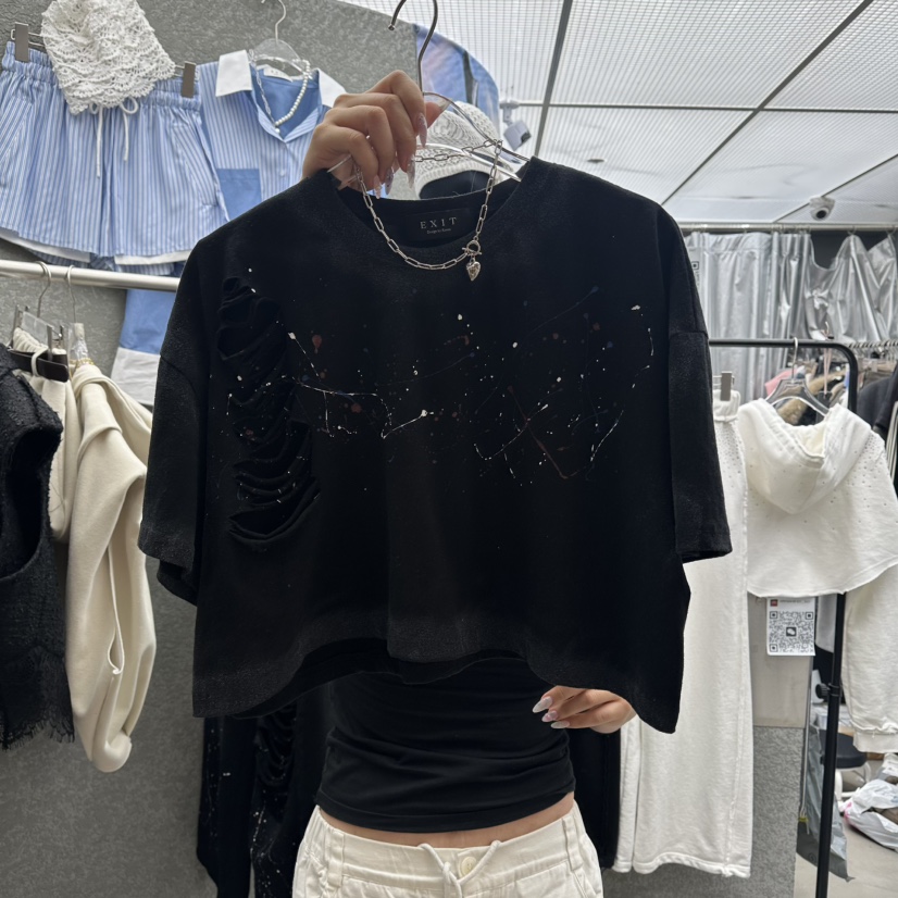 EXIT韓國東大門直郵女裝新款26春夏人氣時尚推薦熱賣職業T恤EXITT恤圖色2