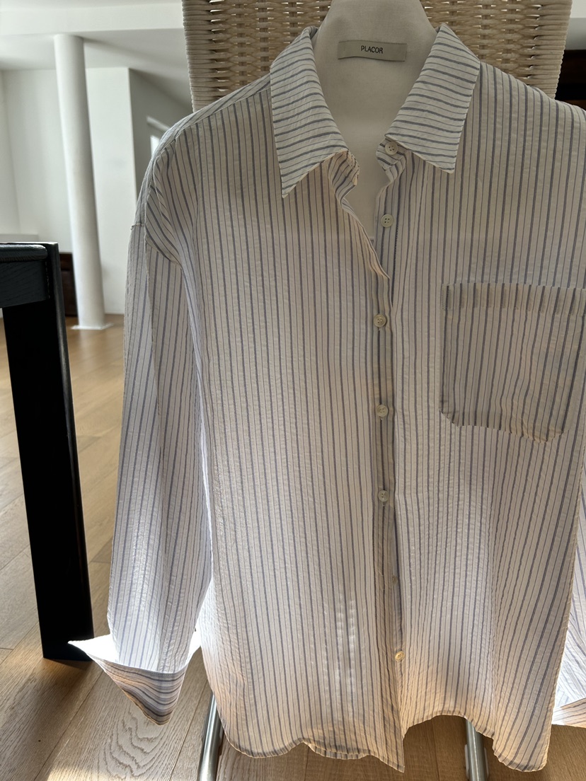 REGULARLY/PLACOR韓國代購女士新品職業26春夏襯衫蕾絲衫條紋REGULARLY/PLACOR襯衫/蕾絲衫