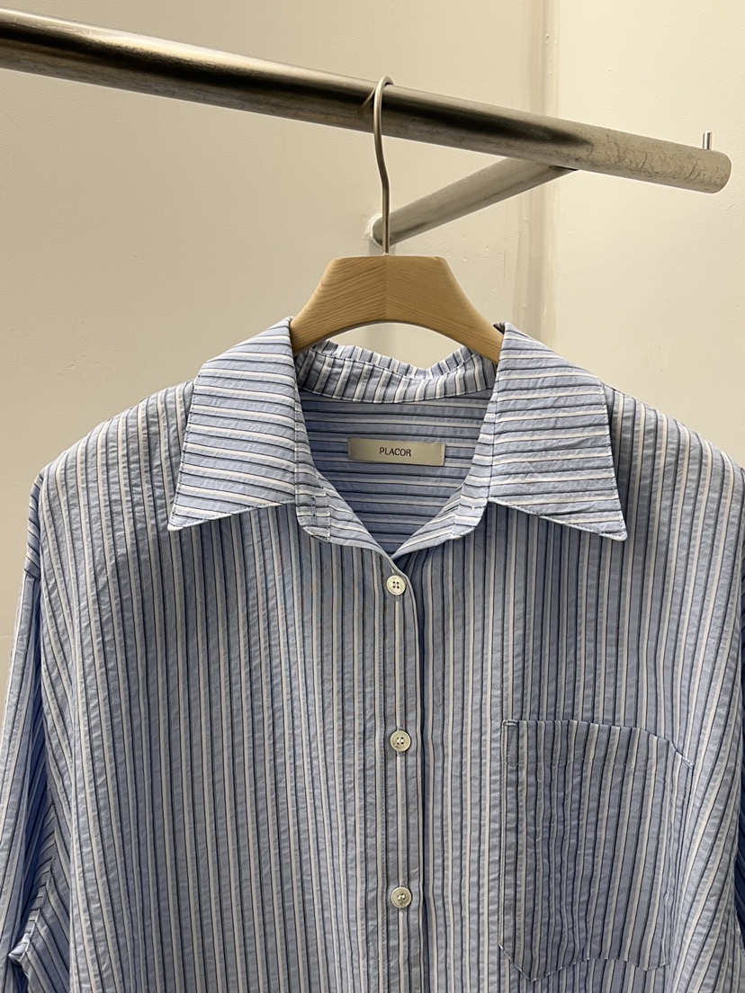 REGULARLY/PLACOR韓國代購女士新品職業26春夏襯衫蕾絲衫條紋REGULARLY/PLACOR襯衫/蕾絲衫