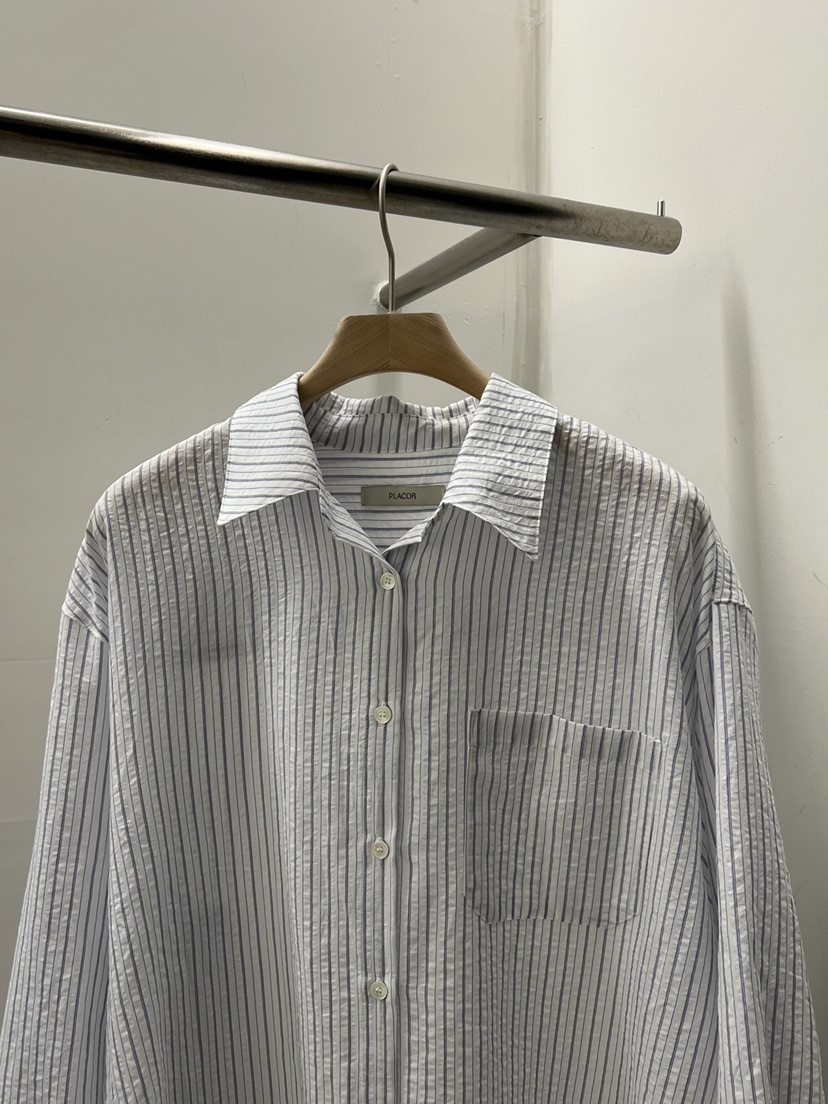 REGULARLY/PLACOR韓國代購女士新品職業26春夏襯衫蕾絲衫條紋REGULARLY/PLACOR襯衫/蕾絲衫