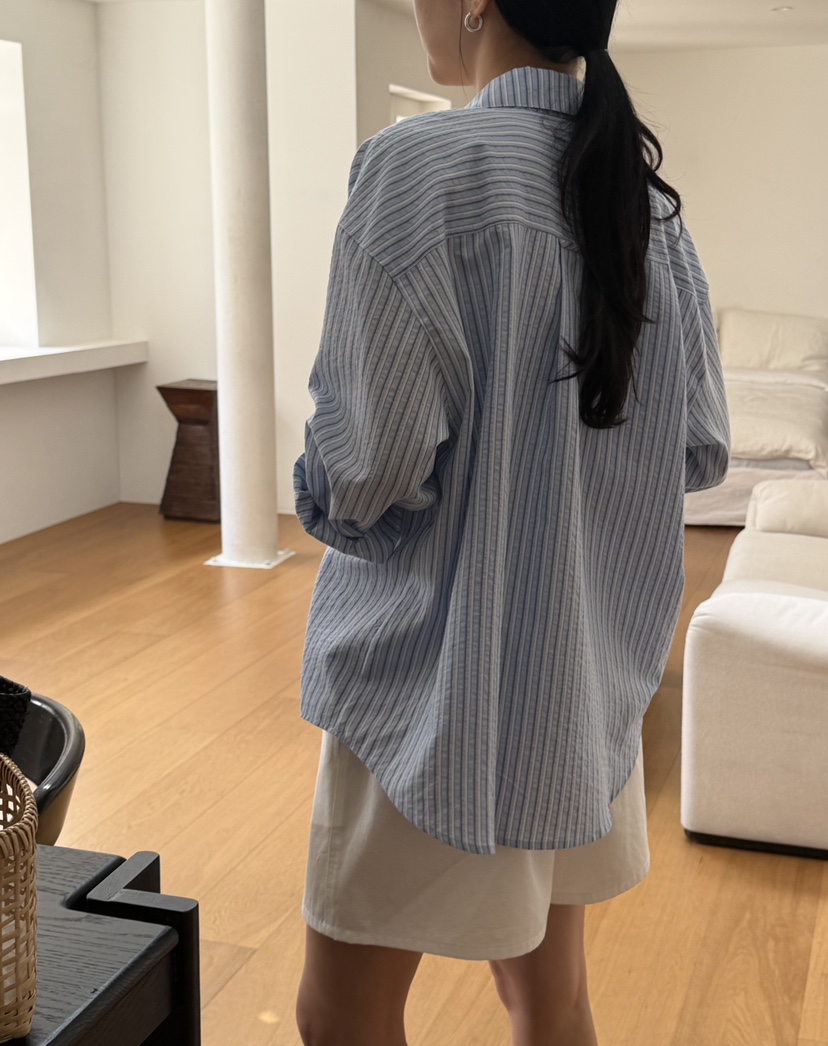 REGULARLY/PLACOR韓國代購女士新品職業26春夏襯衫蕾絲衫條紋REGULARLY/PLACOR襯衫/蕾絲衫