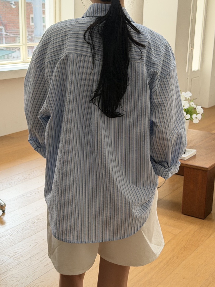 REGULARLY/PLACOR韓國代購女士新品職業26春夏襯衫蕾絲衫條紋REGULARLY/PLACOR襯衫/蕾絲衫