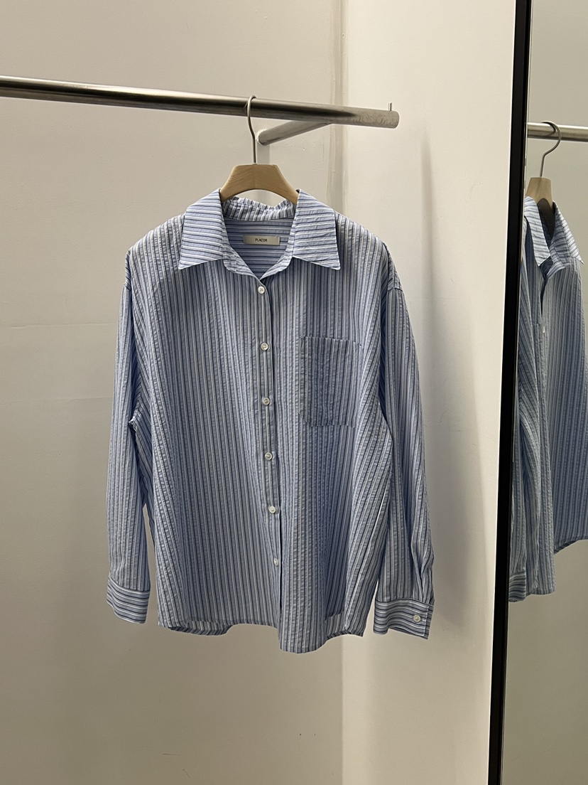 REGULARLY/PLACOR韓國代購女士新品職業26春夏襯衫蕾絲衫條紋REGULARLY/PLACOR襯衫/蕾絲衫圖色2