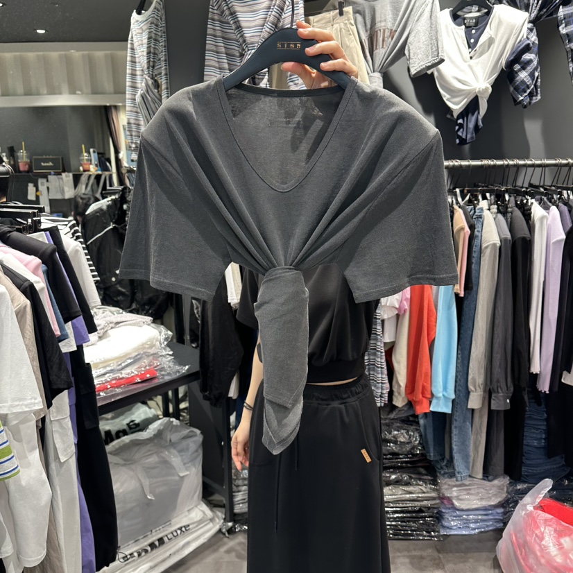 STAR-L韓國代購女士新款熱賣26春夏時尚職業休閑人氣T恤STAR-LT恤圖色2