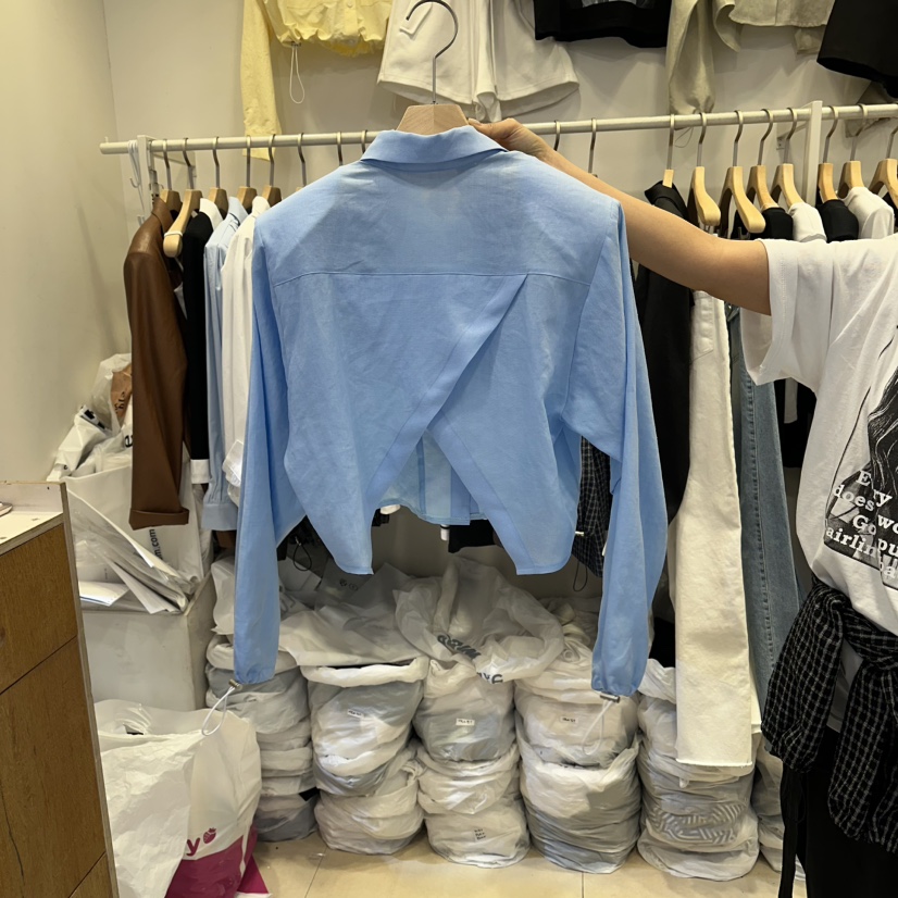 Q C韓國代購女裝新品職業人氣推薦26春夏熱賣襯衫蕾絲衫Republlc of qc襯衫/蕾絲衫