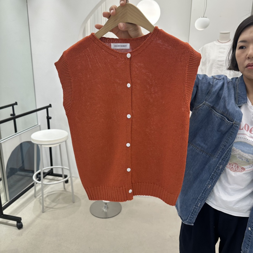 GOLDEN MARKET韓國代購女士新款職業推薦時尚針織衫紐扣GOLDEN MARKET針織衫圖色4