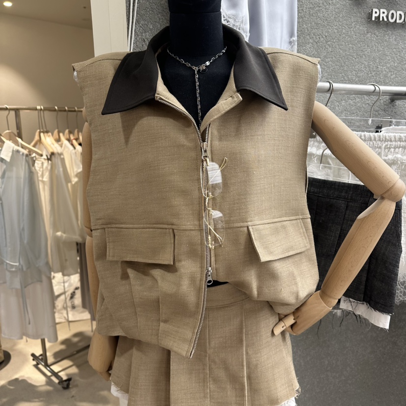 EXIT韓國直郵實拍女士新品推薦人氣時尚職業26春夏熱賣馬甲EXIT馬甲圖色1