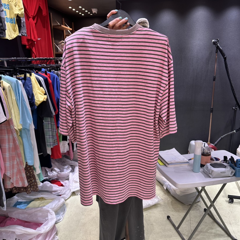 CHAVI韓國東大門代購女裝新品人氣推薦休閑職業26春夏T恤條紋CHAVIT恤