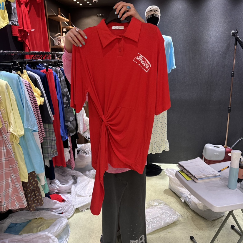 CHAVI韓國東大門直郵女士新品推薦職業熱賣休閑26春夏T恤CHAVIT恤圖色2