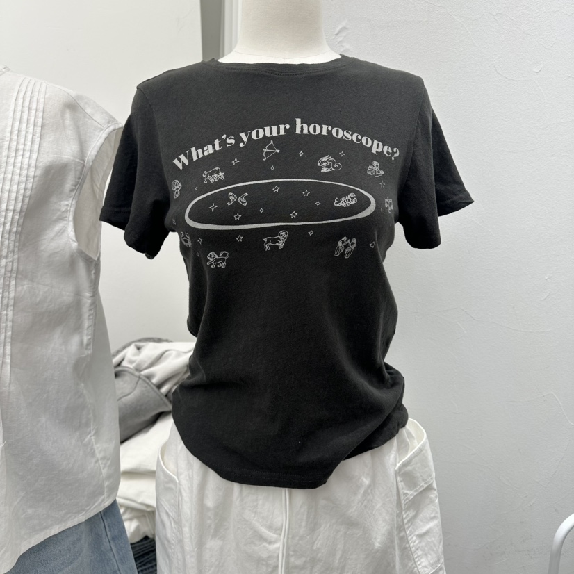 GOLDEN MARKET韓國直郵女裝新款26春夏職業時尚休閑T恤水洗GOLDEN MARKETT恤圖色2