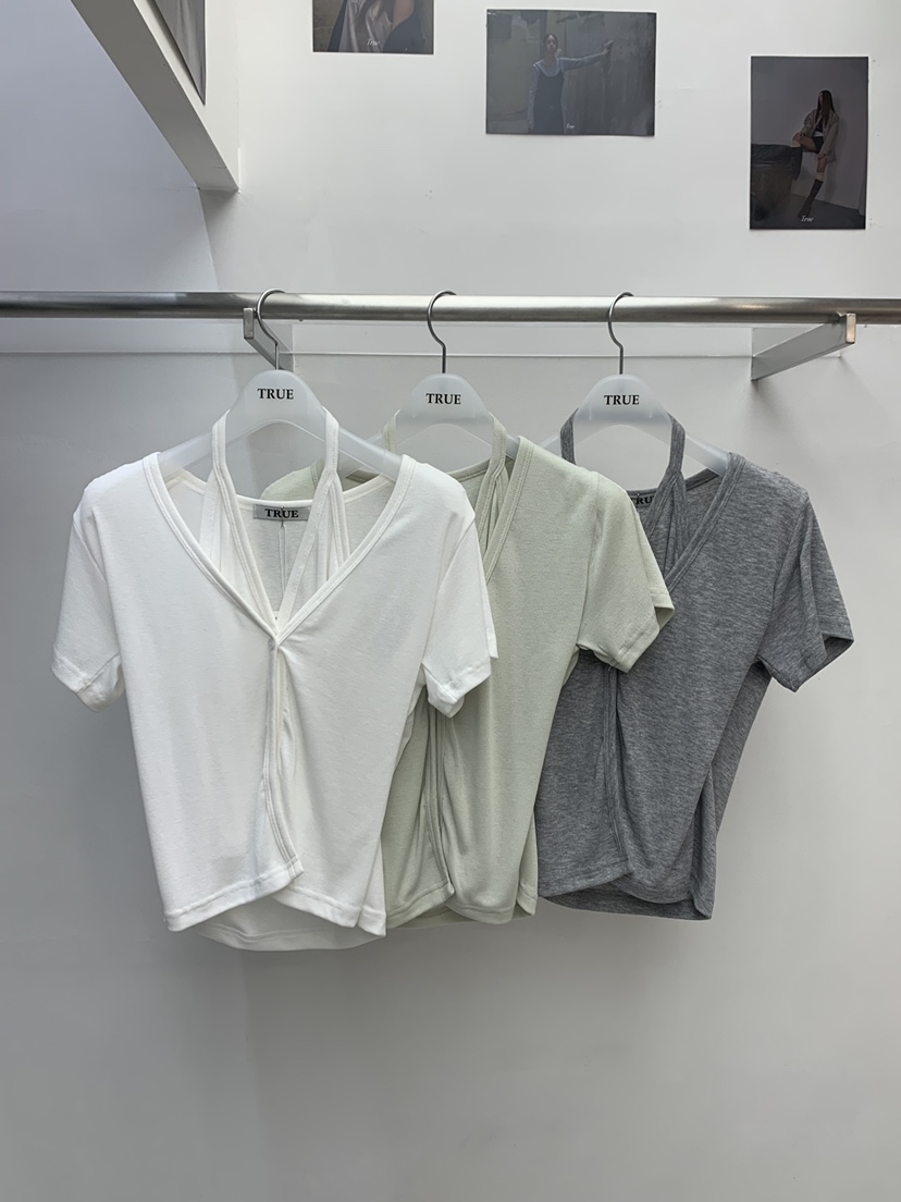 TRUE韓國直郵女裝新款時尚熱賣休閑26春夏人氣推薦職業T恤TRUET恤