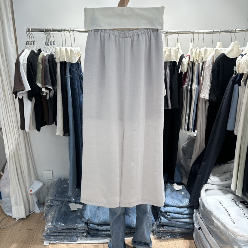 STORIES韓國直郵女士新品推薦熱賣職業人氣時尚長裙亞麻布STORIES長裙