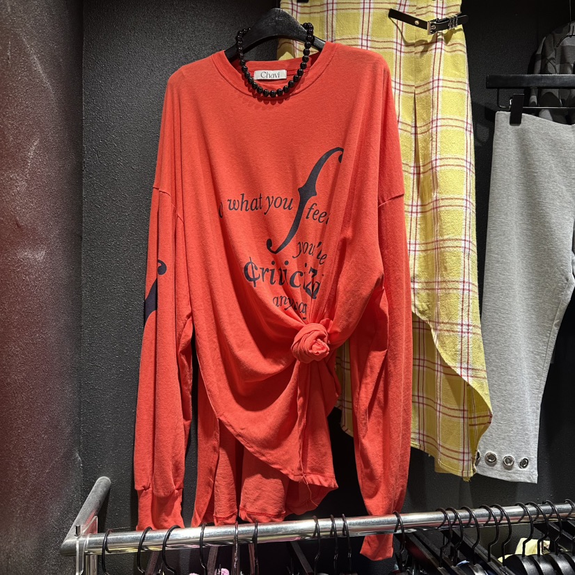 CHAVI韓國東大門直郵女裝新品休閑時尚熱賣長袖T恤不含腰帶CHAVI長袖T恤圖色2