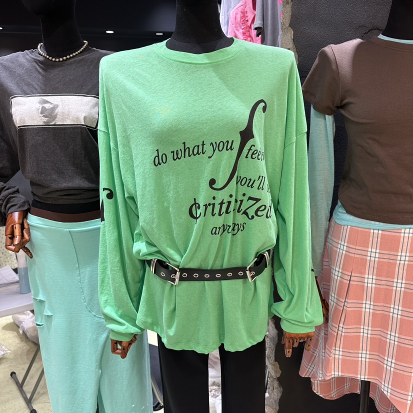 CHAVI韓國東大門直郵女裝新品休閑時尚熱賣長袖T恤不含腰帶CHAVI長袖T恤圖色3