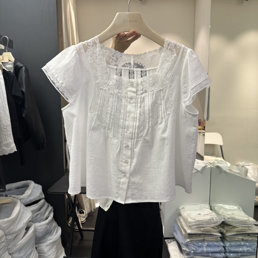 SALT BREAD韓國直郵女裝新款人氣時尚推薦26春夏襯衫蕾絲衫SALT BREAD襯衫/蕾絲衫圖色1