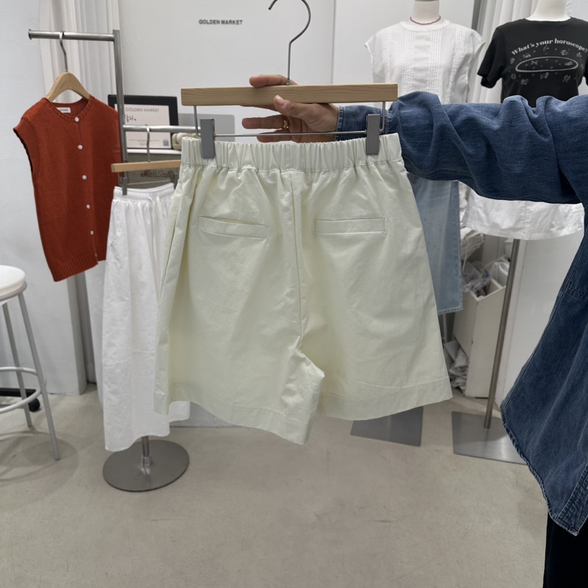 GOLDEN MARKET韓國東大門代購女裝新品職業26春夏短褲棉質GOLDEN MARKET短褲
