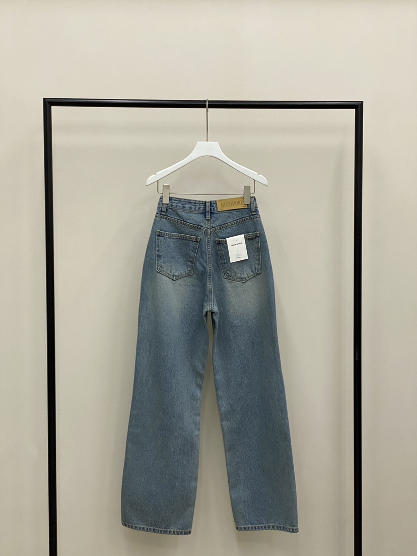 MUCH MORE/JACKPOT韓國代購女士新款26春夏時尚人氣牛仔褲MUCH MORE/JACKPOT牛仔褲