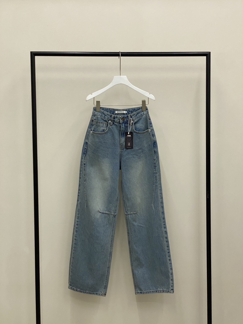 MUCH MORE/JACKPOT韓國代購女士新款26春夏時尚人氣牛仔褲MUCH MORE/JACKPOT牛仔褲圖色1