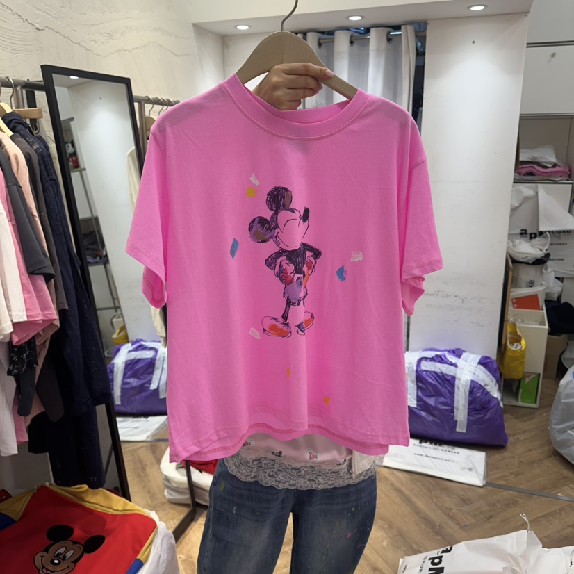 DE LINE韓國代購女裝新品26春夏熱賣職業推薦人氣休閑T恤DE LINET恤圖色3