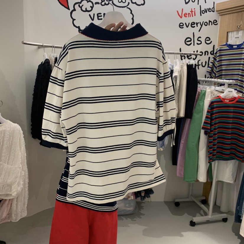 VENTI韓國東大門直郵女裝新品人氣休閑職業26春夏熱賣T恤VENTIT恤