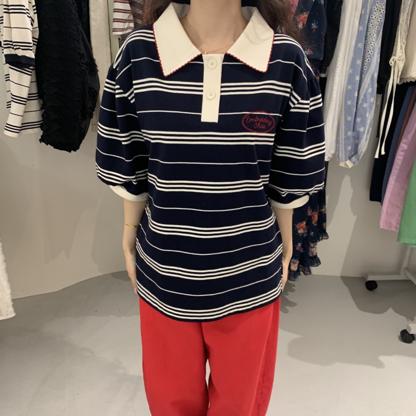 VENTI韓國東大門直郵女裝新品人氣休閑職業26春夏熱賣T恤VENTIT恤圖色2