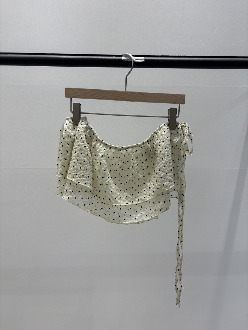 LAIVE韓國直郵女士新品26春夏休閑時尚熱賣職業人氣短裙褶皺LAIVE短裙圖色1