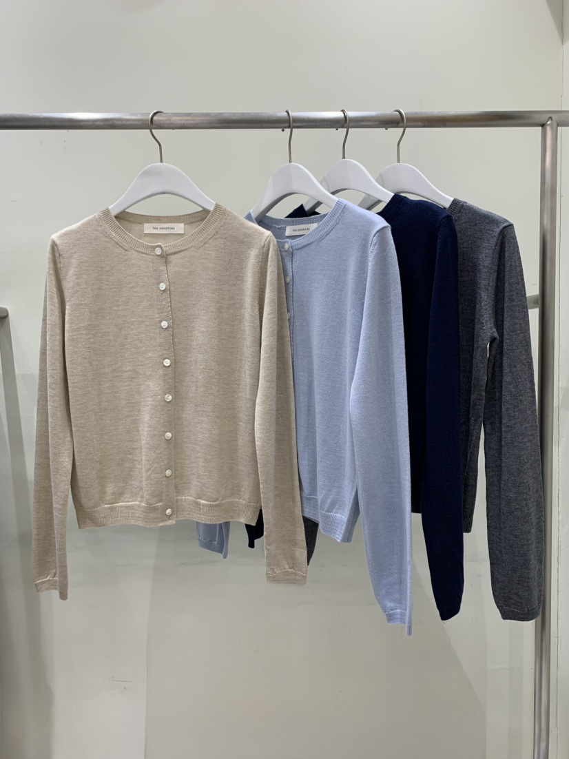 THE SIGNATURE韓國代購女裝新品人氣熱賣針織衫羊毛衫開襟THE SIGNATURE針織衫