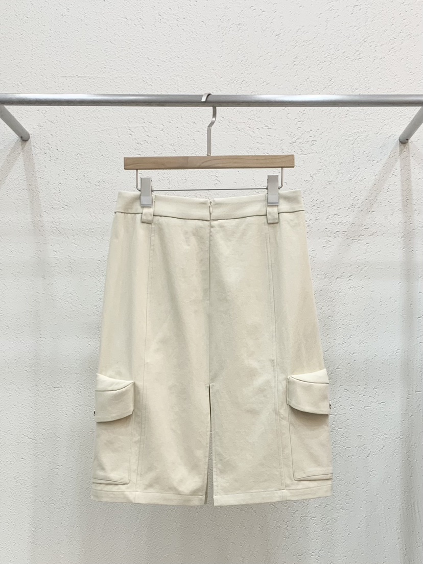 LIGHT AND SALT韓國直郵實拍女裝新品職業半身裙中短裙口袋LIGHT AND SALT半身裙/中短裙