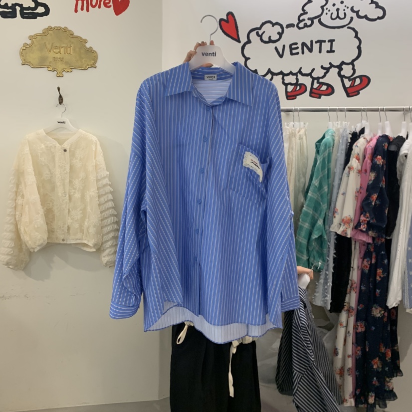 VENTI韓國東大門直郵女裝新品職業推薦26春夏時尚襯衫蕾絲衫VENTI襯衫/蕾絲衫圖色1