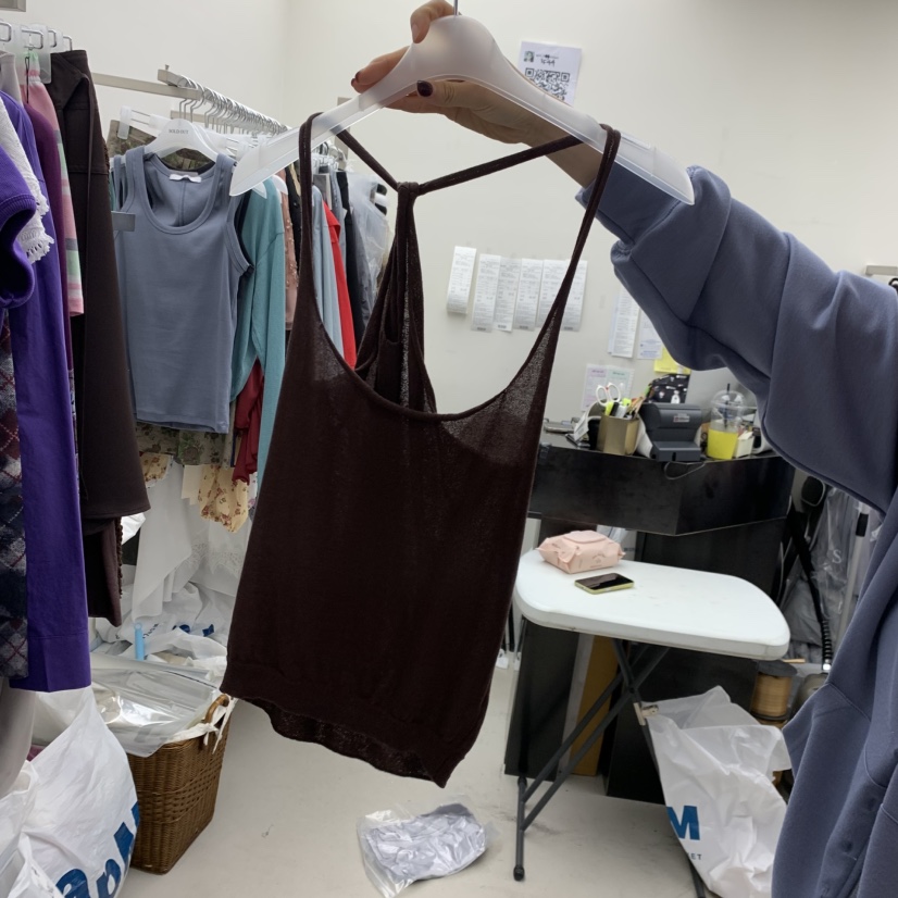 SOLD OUT韓國代購女士新品26春夏職業時尚人氣吊帶背心雙面SOLD OUT吊帶/背心