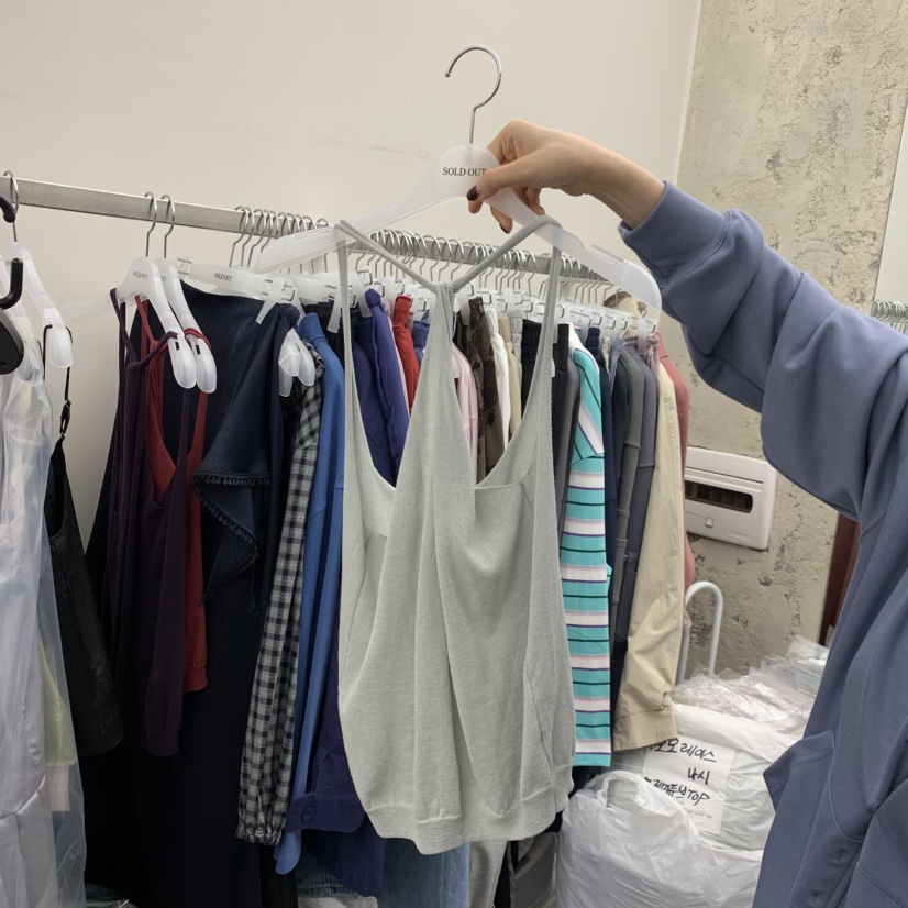 SOLD OUT韓國代購女士新品26春夏職業時尚人氣吊帶背心雙面SOLD OUT吊帶/背心圖色3