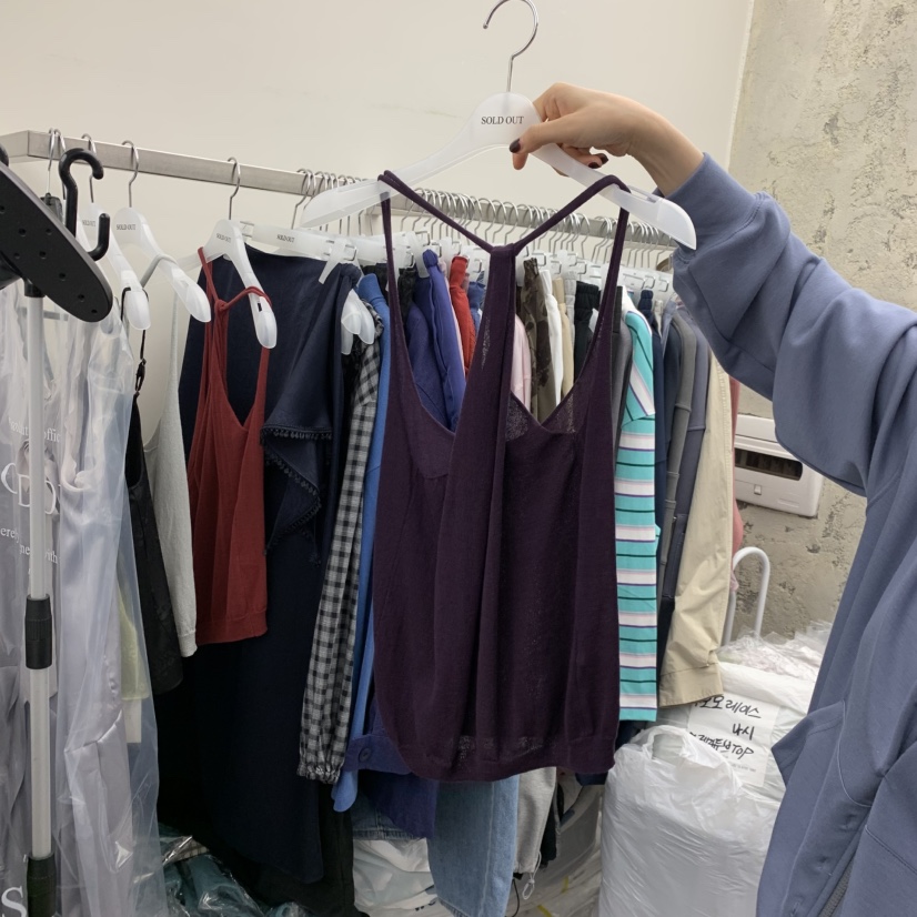 SOLD OUT韓國代購女士新品26春夏職業時尚人氣吊帶背心雙面SOLD OUT吊帶/背心圖色4