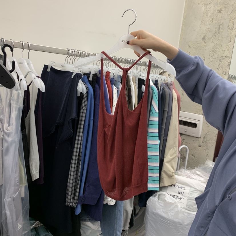 SOLD OUT韓國代購女士新品26春夏職業時尚人氣吊帶背心雙面SOLD OUT吊帶/背心圖色5