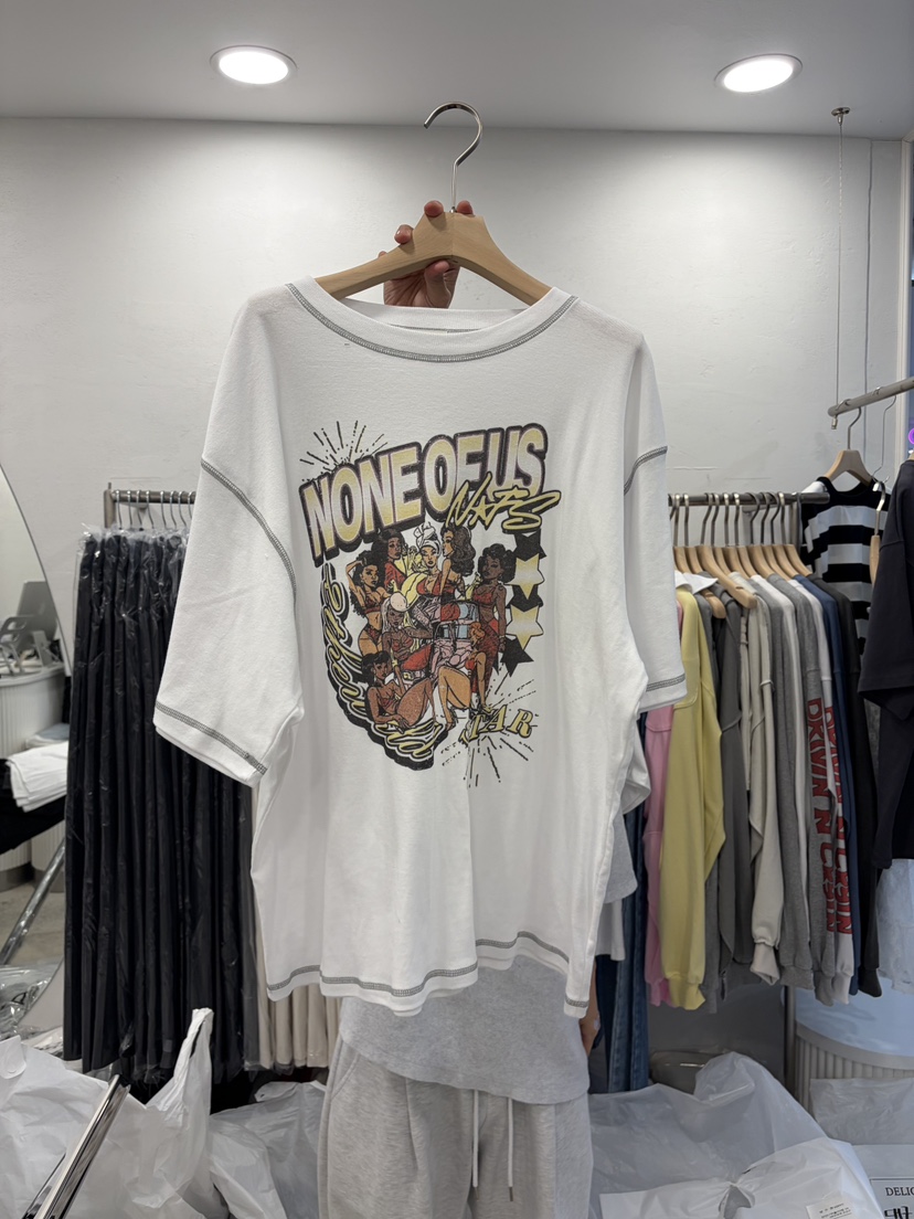 DELICATE韓國東大門代購女士新品熱賣職業推薦人氣26春夏T恤DELICATET恤圖色2白色