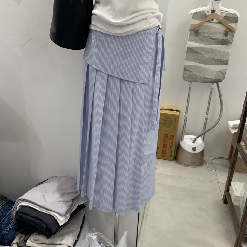 ANN MARGRET韓國東大門代購女裝新品休閑半身裙中短裙褶皺GRETA.Y半身裙/中短裙圖色1