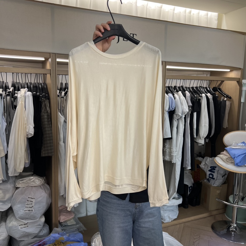 OBJET/LOVEUSU韓國東大門直郵女裝新款職業推薦時尚長袖T恤OBJET/LOVEUSU長袖T恤圖色1