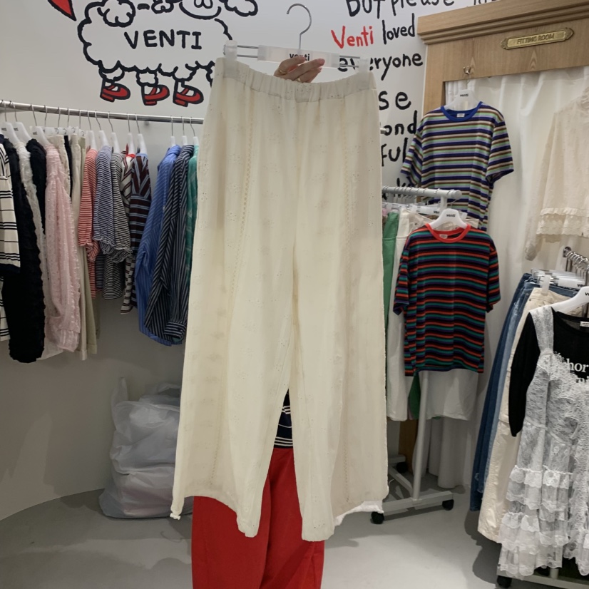 VENTI韓國東大門代購女士新款人氣推薦26春夏職業休閑褲蕾絲VENTI休閑褲圖色2