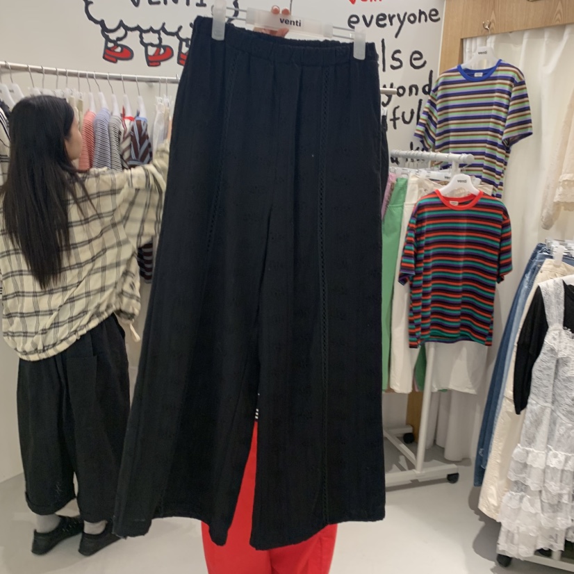 VENTI韓國東大門代購女士新款人氣推薦26春夏職業休閑褲蕾絲VENTI休閑褲圖色3