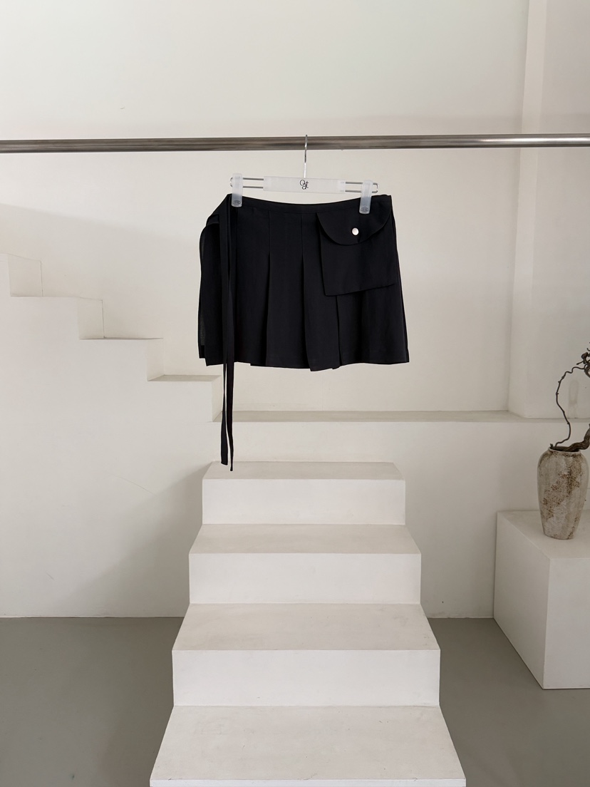 OATMEAL韓國直郵實拍女裝新品推薦職業熱賣26春夏短裙口袋OATMEAL短裙圖色3